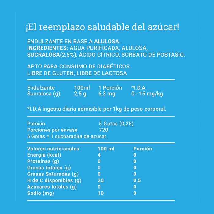 AluSweet Alulosa Gotas 180ml - AluSweet - Alusweet