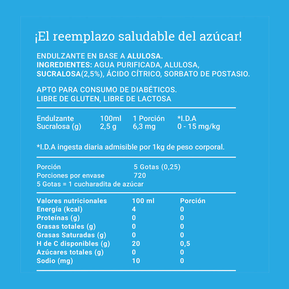 Pack AluSweet Alulosa : Polvo 500g + Gotas 360ml y 180ml