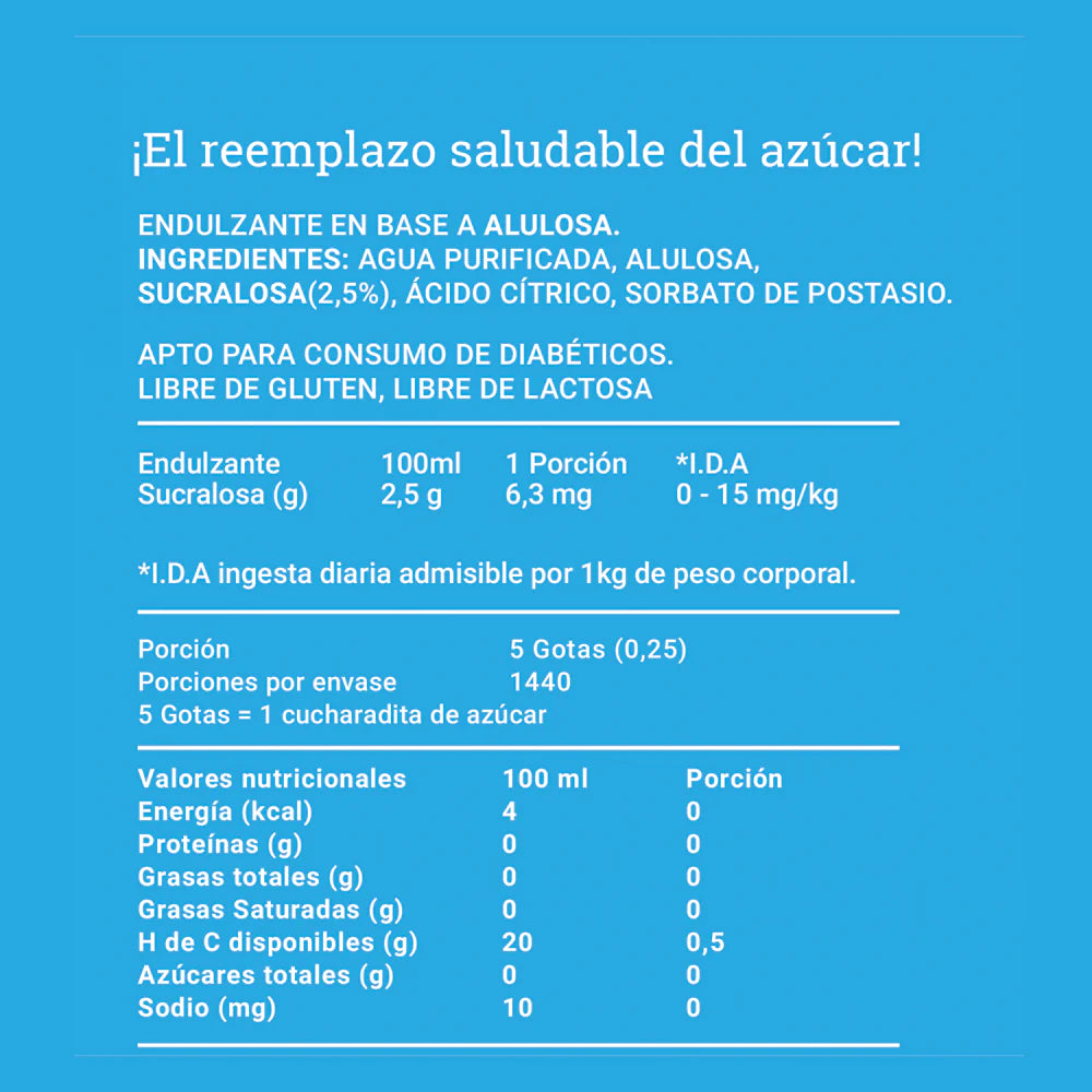 Pack AluSweet: Condensada 390 gr + AluSweet Alulosa 500 gr + Syrup Original 320 grs + Gota Alulosa 360 ml